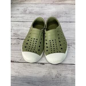 Native Jefferson Rookie Green Shell White Slip-On Water Shoes